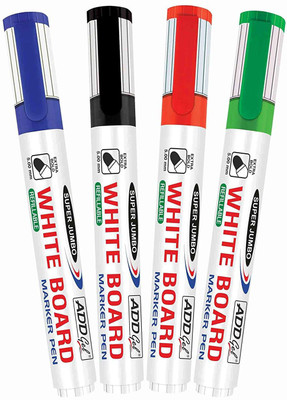 Add Gel WHITE BOARD MARKER-PK10(Set of 10, Black, Blue, Green, Red)