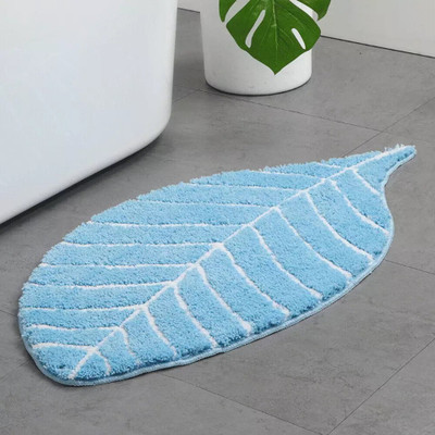 MY HOME Light Blue Polyester Runner(2 ft,  X 4 ft, Abstract)