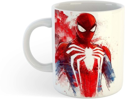 BuyAmaze Printed Spiderman Ceramic Coffee Mug(350 ml)