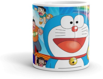 Gift4You Printed Coffee/Tea Cup POPULAR CHARACTERS OF DORAEMON Gift for Kids,Brother,Gift for Girlfriend,Boyfriend,Husband,Wife Ceramic Coffee Mug(330 ml)