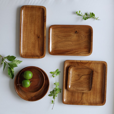 36% OFF on KRAFTLYHOME WOODEN PLATTER SET OF || FOOD SAFE