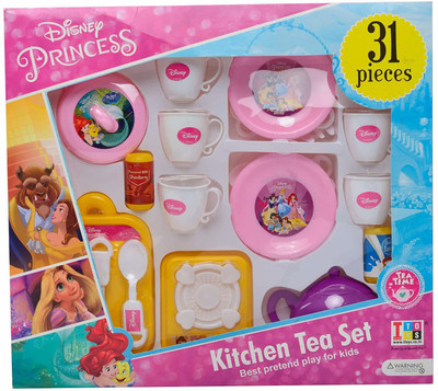 himanshu tex Luxurious 31 Pieces Tea Party Kitchen Play Set Toy with Teapot, Cups Pretend Play Food Kitchen Set Toy for Girls