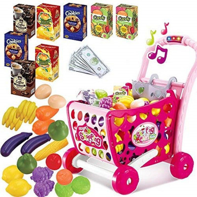 MADHAV kids Plastic Shopping Cart Hand