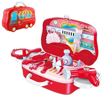 Assemble Latest Pretend Play Carry Along Fashion Happy Dresser | Handy Sliding Suitcase with Wheel for kids