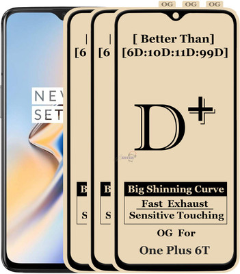 Xester Edge To Edge Tempered Glass for OnePlus 6T(Pack of 3)
