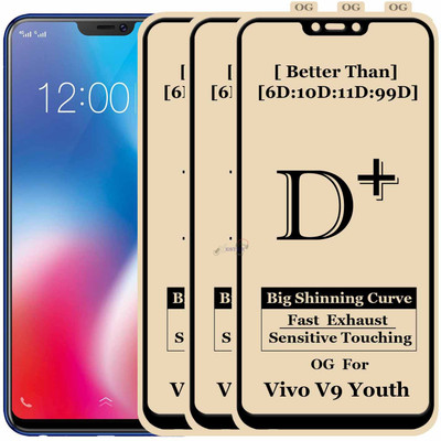 Xester Edge To Edge Tempered Glass for Vivo V9 Youth(Pack of 3)