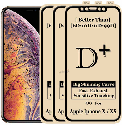 Xester Edge To Edge Tempered Glass for Apple iPhone X(Pack of 3)