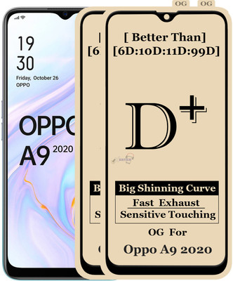 Xester Edge To Edge Tempered Glass for OPPO A9 2020(Pack of 2)