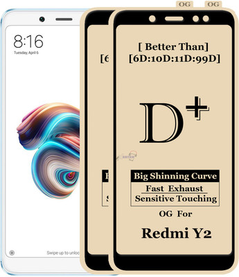 XRENGTH Edge To Edge Tempered Glass for Mi Redmi Y2(Pack of 2)