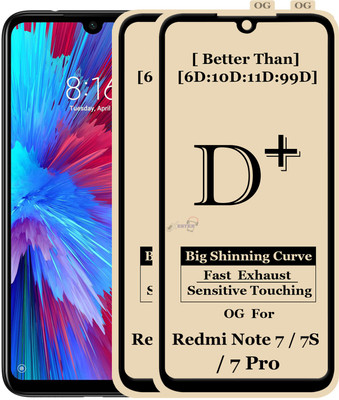 Xester Edge To Edge Tempered Glass for REDMI NOTE 7 S(Pack of 2)