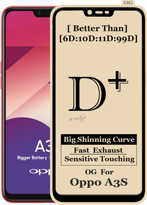 HQ Protection Edge To Edge Tempered Glass for Oppo A3s(Pack of 1)