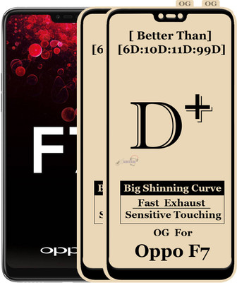 HQ Protection Edge To Edge Tempered Glass for OPPO F7(Pack of 2)