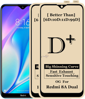 Xester Edge To Edge Tempered Glass for REDMI 8A DUAL(Pack of 2)