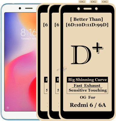 Xester Edge To Edge Tempered Glass for Mi Redmi 6A(Pack of 3)