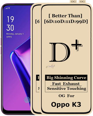 Xester Edge To Edge Tempered Glass for OPPO K3(Pack of 2)
