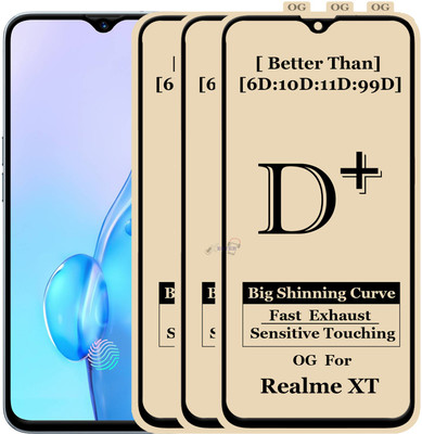 Xester Edge To Edge Tempered Glass for Realme XT(Pack of 3)