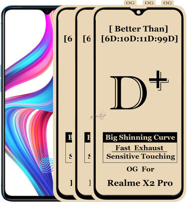 Xester Edge To Edge Tempered Glass for Realme X2 Pro(Pack of 3)