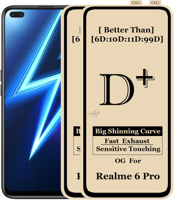 HQ Protection Edge To Edge Tempered Glass for REALME 6 PRO(Pack of 2)