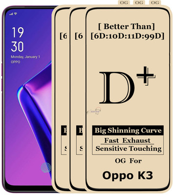HQ Protection Edge To Edge Tempered Glass for OPPO K3(Pack of 3)