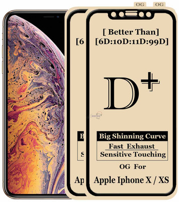 HQ Protection Edge To Edge Tempered Glass for Apple iPhone X(Pack of 2)