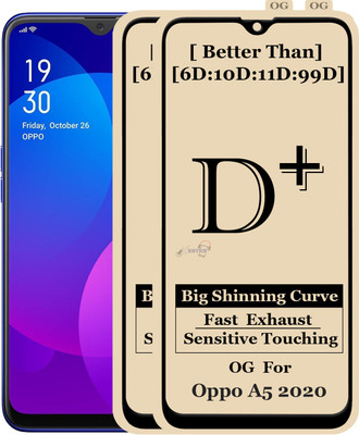 HQ Protection Edge To Edge Tempered Glass for OPPO A5 2020(Pack of 2)