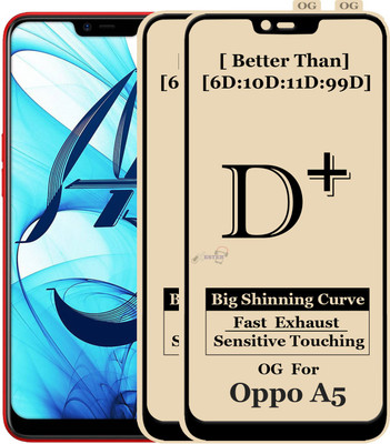 HQ Protection Edge To Edge Tempered Glass for OPPO A5(Pack of 2)