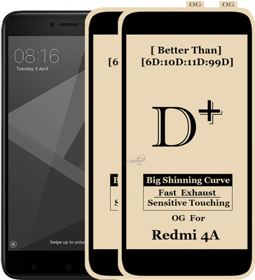 XRENGTH Edge To Edge Tempered Glass for Mi Redmi 4A(Pack of 2)