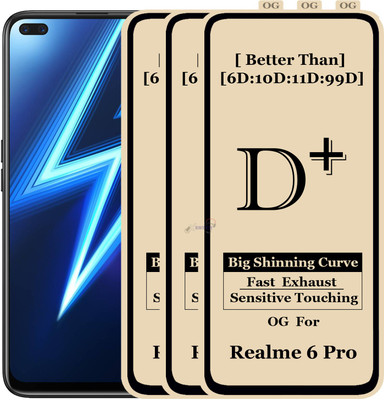 Xester Edge To Edge Tempered Glass for REALME 6 PRO(Pack of 3)