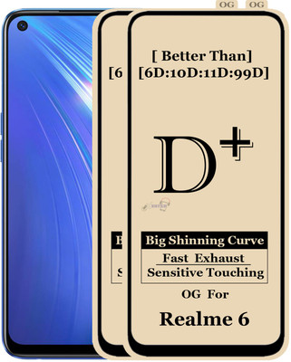 HQ Protection Edge To Edge Tempered Glass for ; REALME 6(Pack of 2)