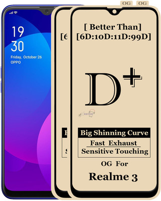 HQ Protection Edge To Edge Tempered Glass for Realme 3(Pack of 2)