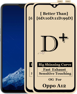 HQ Protection Edge To Edge Tempered Glass for OPPO A12(Pack of 2)
