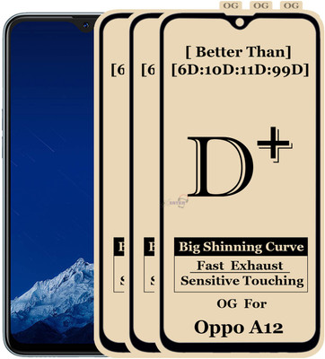 Xester Edge To Edge Tempered Glass for OPPO A12(Pack of 3)