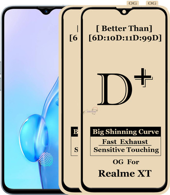 HQ Protection Edge To Edge Tempered Glass for Realme XT(Pack of 2)