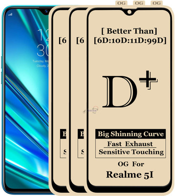 Xester Edge To Edge Tempered Glass for REALME 5I(Pack of 3)