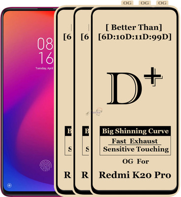 Xester Edge To Edge Tempered Glass for Mi K20 Pro(Pack of 3)