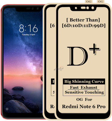 Xester Edge To Edge Tempered Glass for Mi Redmi Note 6 Pro(Pack of 2)