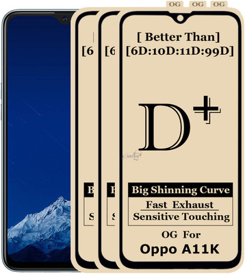 Xester Edge To Edge Tempered Glass for OPPO A11K(Pack of 3)