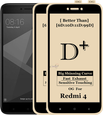 Gorilaorginal Edge To Edge Tempered Glass for Mi Redmi 4(Pack of 2)