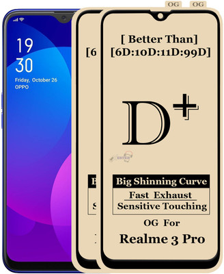 Xester Edge To Edge Tempered Glass for REALME 3 PRO(Pack of 2)