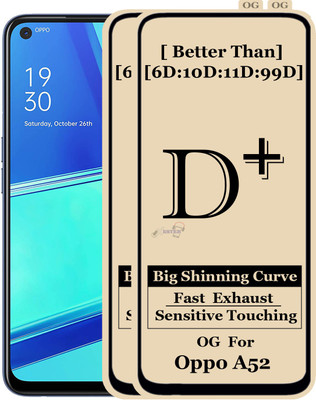 HQ Protection Edge To Edge Tempered Glass for OPPO A52(Pack of 2)