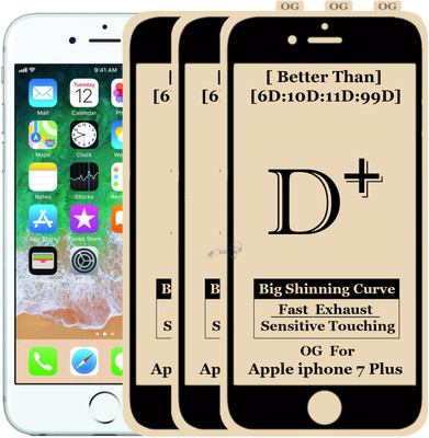 FIVE-O Edge To Edge Tempered Glass for Apple iPhone 7 Plus(Pack of 3)