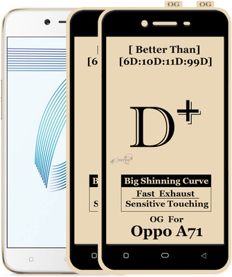 Xester Edge To Edge Tempered Glass for Oppo A71(Pack of 2)