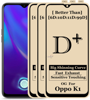 HQ Protection Edge To Edge Tempered Glass for OPPO K1(Pack of 3)