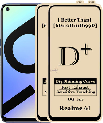 Xester Edge To Edge Tempered Glass for REALME 6I(Pack of 2)