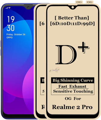 Xester Edge To Edge Tempered Glass for Realme 2 Pro(Pack of 2)