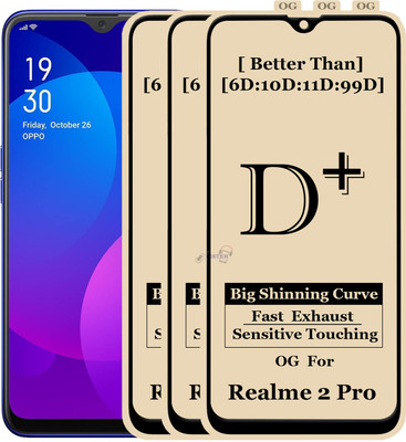 Xester Edge To Edge Tempered Glass for Realme 2 Pro(Pack of 3)