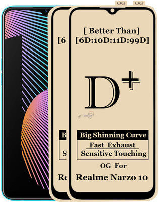 Xester Edge To Edge Tempered Glass for REALME NAZO 10(Pack of 2)
