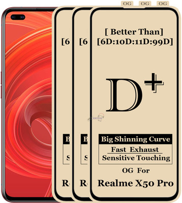 Xester Edge To Edge Tempered Glass for REALME X50 PRO(Pack of 3)
