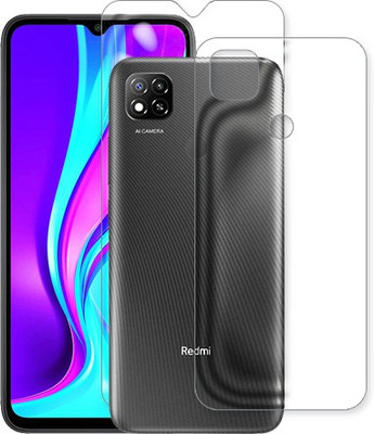 SOMTONE Front and Back Tempered Glass for Mi Redmi 9(Pack of 2)
