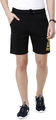 ARDEUR Solid Men Black Basic Shorts